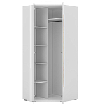 Шкаф угловой с белым глянцевым фасадом Grace of Furniture варинант исполнения - 2 | Loft Concept в Липецке