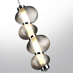 Подвесной светильник с 4-мя рифлеными стеклянными шарами Marcelh Light варинант исполнения - 5 | Loft Concept в Липецке