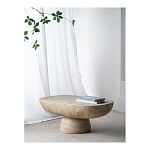 Столик кофейный кремового цвета с овальной столешницей и круглым основанием Cream Dalmen Table варинант исполнения - 10 | Loft Concept в Липецке