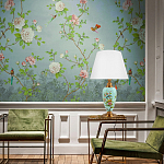 Настольная лампа голубая с изображением птиц Slip Away варинант исполнения - 5 | Loft Concept в Липецке