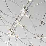 Люстра подвесная с тонкой металлической конструкцией цвета хром Quasar варинант исполнения - 5 | Loft Concept в Липецке