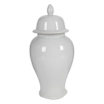 Ваза белая с крышкой однотонная Chinoiserie Ceramics варинант исполнения - 8 | Loft Concept в Липецке