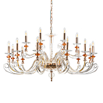 Люстра с 18-ю лампочками и изогнутыми прозрачными элементами из стекла Twisted Glass Candles Chandelier варинант исполнения - 1 | Loft Concept в Липецке