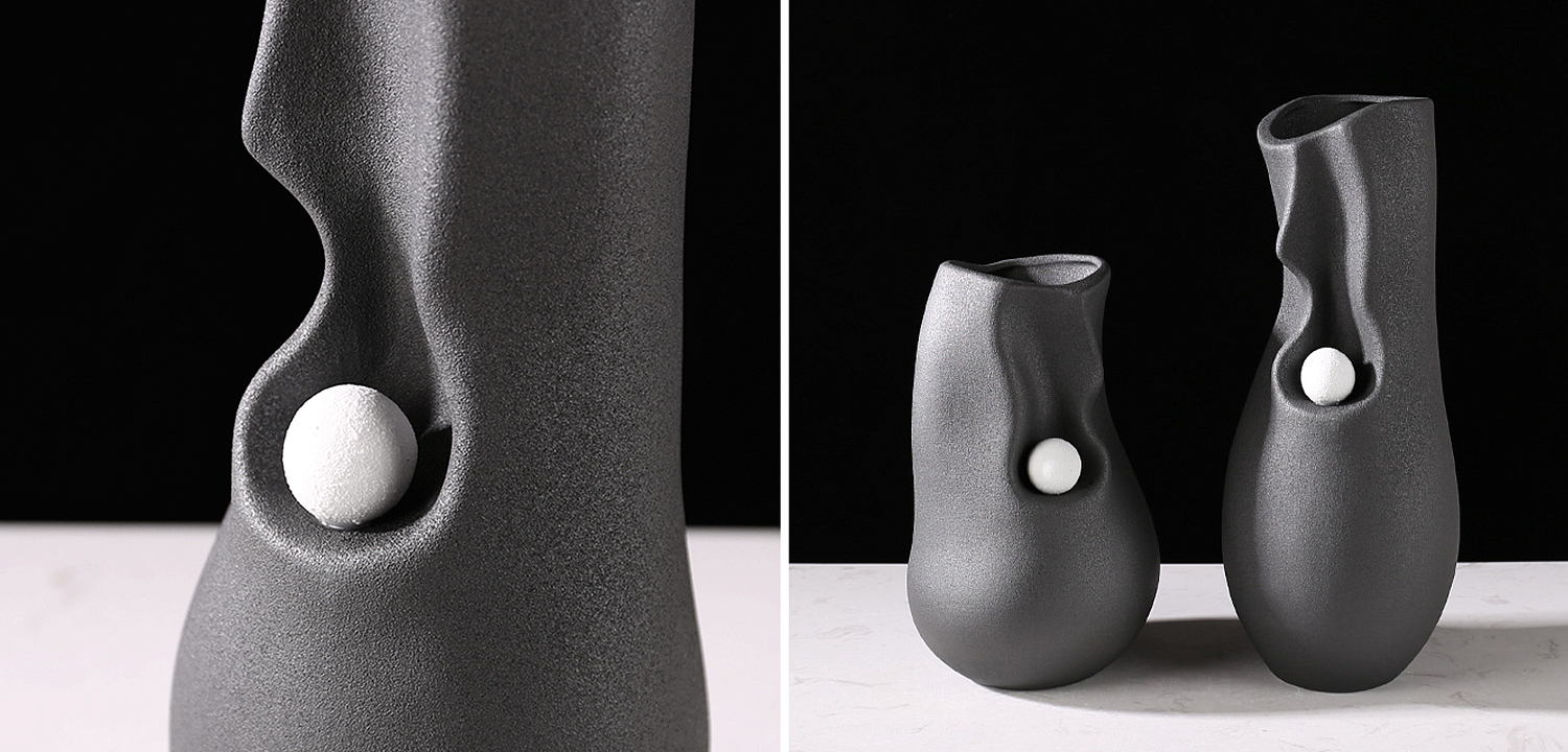 Ваза Molecule Collection Rhea Black Vase Ваза Molecule Collection Rhea Black Vase - Loft-Concept в Липецке