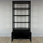 Стеллаж со стеклянными полками Elsa Dreams Black варинант исполнения - 3 | Loft Concept в Липецке