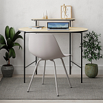 Стол письменный овальной формы с полкой LOUB WORKING TABLE BLACK OAK варинант исполнения - 2 | Loft Concept в Липецке