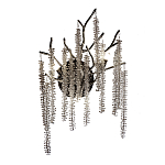 Бра на ветвистым серебрянном каркасе со стеклянными подвесами Raceme варинант исполнения - 1 | Loft Concept в Липецке