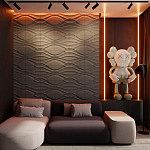 Гипсовая 3D панель с принтографией PM-04 варинант исполнения - 1 | Loft Concept в Липецке