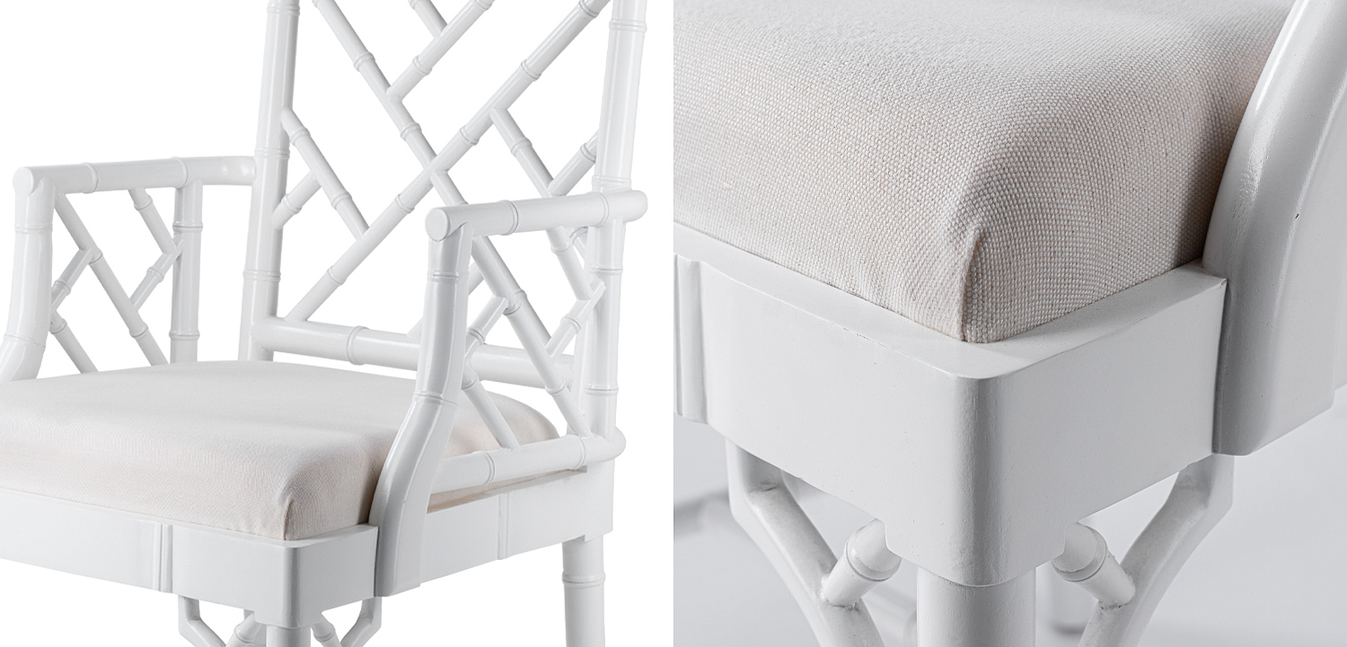 White Chippendale Arm Chair White Chippendale Arm Chair - Loft-Concept в Липецке
