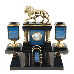Настольный письменный набор из лазурита с декором в виде льва Golden Lion варинант исполнения - 1 | Loft Concept в Липецке