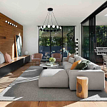 Бра с 6-ю круглыми плафонами на черном основании Maxine Light варинант исполнения - 3 | Loft Concept в Липецке