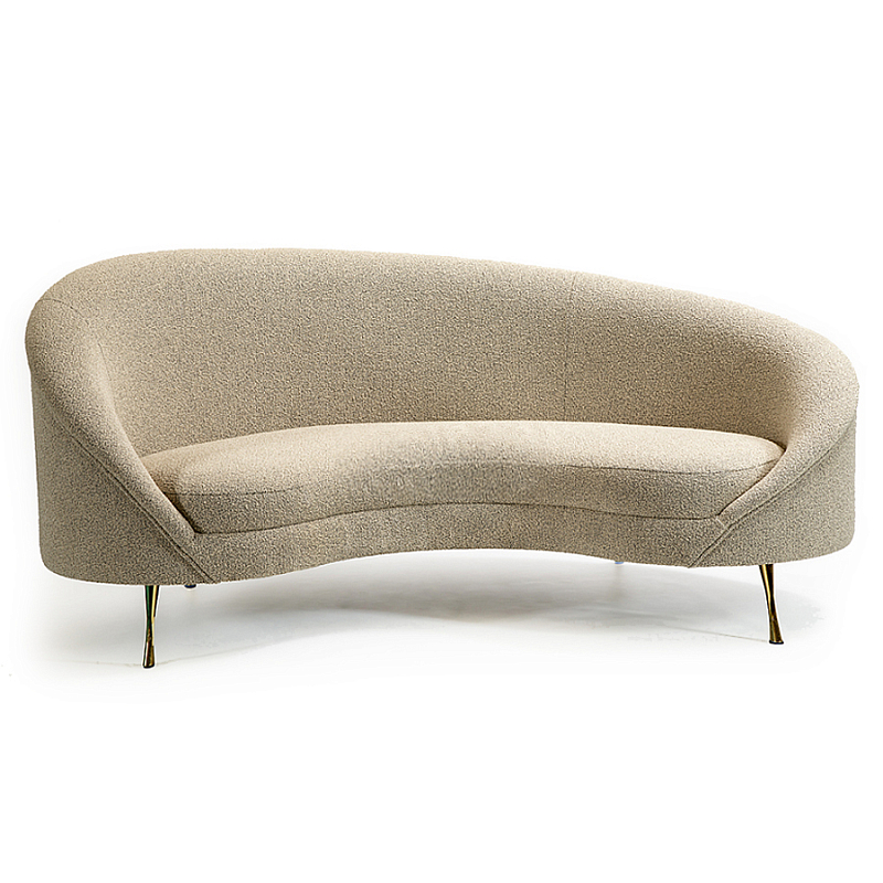 Диван двухместный Paulet Small Sofa Золотой Молочный в Липецке | Loft Concept 