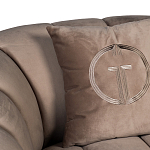 Дизайнерское кресло мягкое из серого велюра Serenity варинант исполнения - 2 | Loft Concept в Липецке