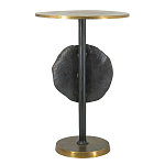 Столик приставной с абстрактным основанием и акцентом в виде золотистого диска Heavenly Space варинант исполнения - 2 | Loft Concept в Липецке