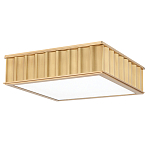 Потолочный светильник квадратный с гофрированным латунным абажуром Millennium варинант исполнения - 2 | Loft Concept в Липецке