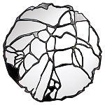 Зеркало кругле в декоративной раме чёрного цвета Black Ratio варинант исполнения - 1 | Loft Concept в Липецке