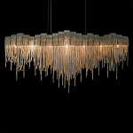 Люстра подвесная с металлическими дугами и длинными цепочками 115 см Atlantis Chain варинант исполнения - 16 | Loft Concept в Липецке