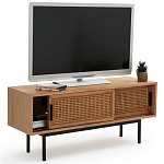 ТВ-тумба из дуба и плетеного ротанга Wicker Chasey TV Stand варинант исполнения - 5 | Loft Concept в Липецке