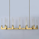 Люстра CANELLE Linear Chandelier 12 Modern Brass варинант исполнения - 2 | Loft Concept в Липецке