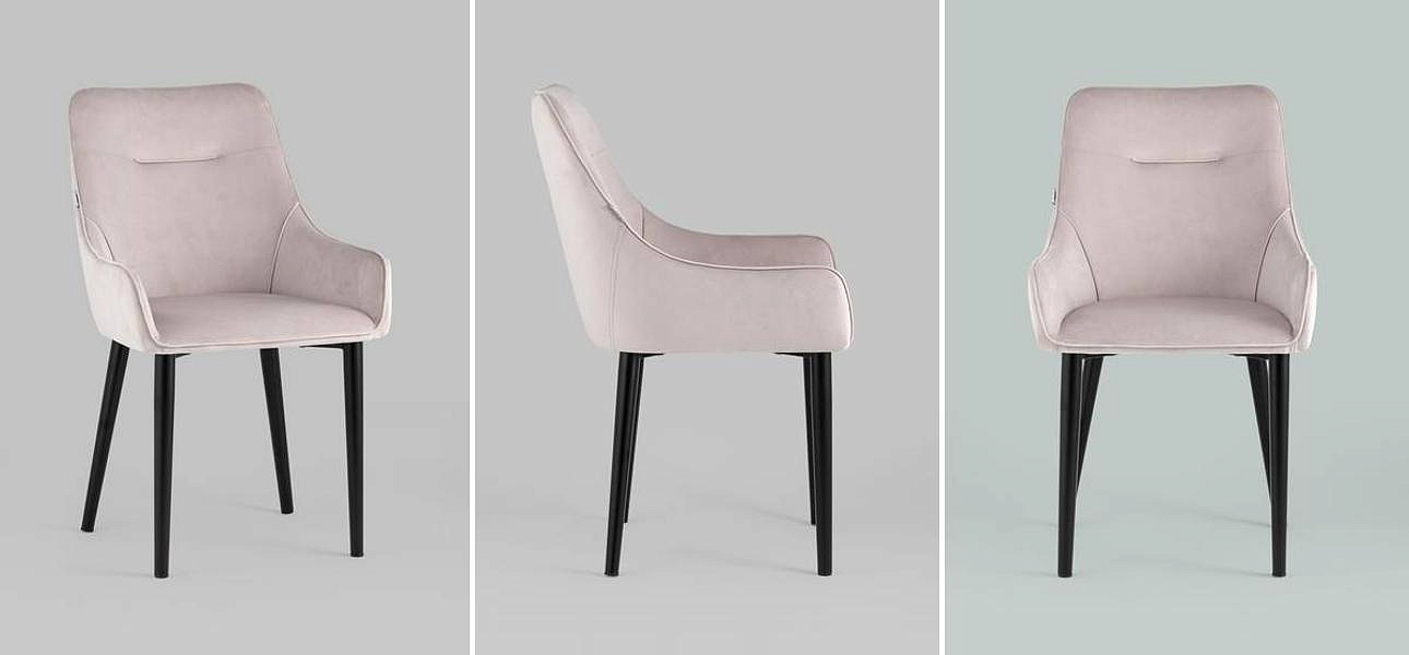 Стул Joan Chair Светло-Розовый Велюр Стул Joan Chair Светло-Розовый Велюр - Loft-Concept в Липецке