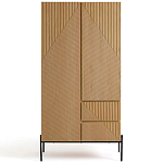 Шкаф с геометрическим рисунком на дверцах Anders Light Wood варинант исполнения - 1 | Loft Concept в Липецке