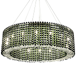 Круглая люстра с хрустальными подвесками хром Crystal Art Chrome Green Chandelier 16 варинант исполнения - 1 | Loft Concept в Липецке