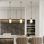 Подвесной светильник светодиодный с цилиндрическим плафоном Stone Helios варинант исполнения - 6 | Loft Concept в Липецке