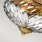 Потолочный светильник цвета латунь с прозрачным рифленым плафоном в форме чаши Hinkley варинант исполнения - 3 | Loft Concept в Липецке