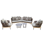 Диван садовый угловой Counter серый варинант исполнения - 3 | Loft Concept в Липецке