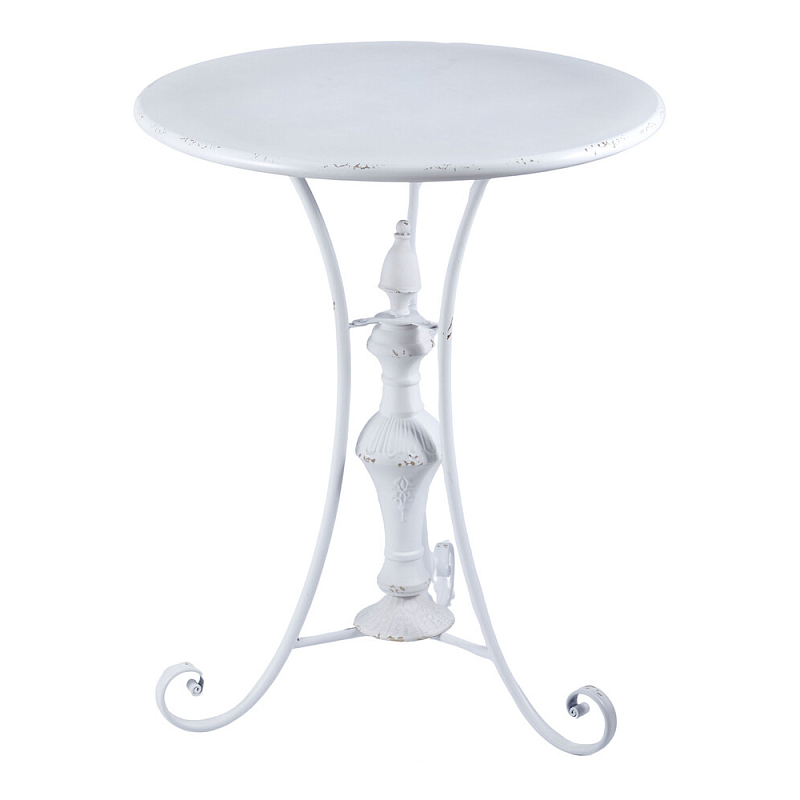 Столик белый кованный в прованском стиле Vaucluse Белый в Липецке | Loft Concept 
