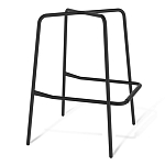 Барный стул со спинкой и подлокотниками на 4-х металлических ножках Douglas Rhombus Черный Велюр варинант исполнения - 5 | Loft Concept в Липецке