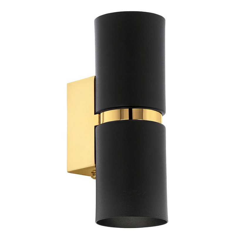 Бра Lestor double round gold Черный Глянцевое золото в Липецке | Loft Concept 