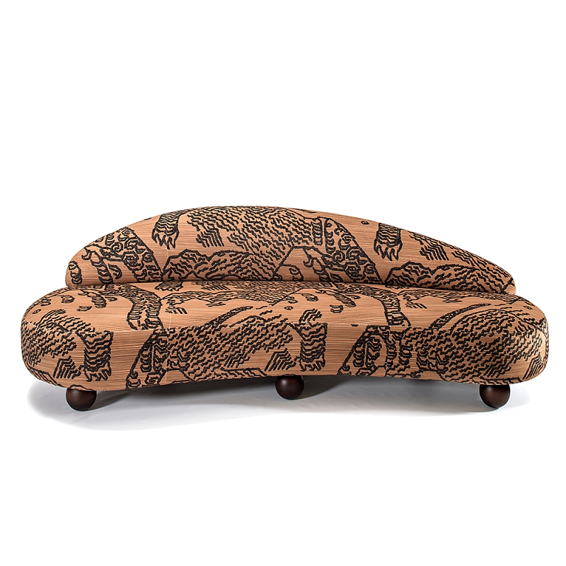 Дизайнерский Диван Wakonda Оранжевый Коричневый в Липецке | Loft Concept 