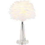 Настольная лампа с перьями Plumage White Table Lamp варинант исполнения - 1 | Loft Concept в Липецке