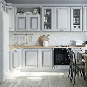 Угловая кухня в стиле Прованс из массива дерева Colombe Provence Kitchen Set