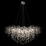 Люстра подвесная с прозрачными стеклянными подвесками в форме капель Диаметр 100 см Droplet Chandelier варинант исполнения - 13 | Loft Concept в Липецке