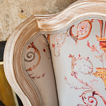 Кресло из массива бука серое с растительным орнаментом Raffael Floral Grey Armchair варинант исполнения - 6 | Loft Concept в Липецке