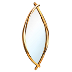 Зеркало овальное в деревянной золотистой раме Oval Gold Lines варинант исполнения - 1 | Loft Concept в Липецке