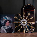 Часы настенные золотые из металла с декором в виде стрел Current Time варинант исполнения - 3 | Loft Concept в Липецке