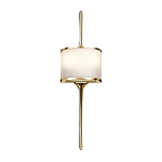 Бра вертикальное с белым полукруглым плафоном и длинным стержнем S Kichler варинант исполнения - 7 | Loft Concept в Липецке