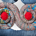 Кукла из одежды и павлопосадских платков Rusalka Blue Jeans варинант исполнения - 3 | Loft Concept в Липецке