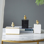 Мраморная шкатулка с бюстом из металла KELLY WEARSTLER варинант исполнения - 9 | Loft Concept в Липецке