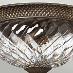 Потолочный светильник с чашеобразным плафоном из толстого волнообразного стекла и широким узорчатым основанием Hinkley варинант исполнения - 3 | Loft Concept в Липецке
