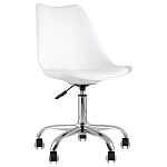 Офисный стул на металлическом основании EGGERY White пластик варинант исполнения - 1 | Loft Concept в Липецке