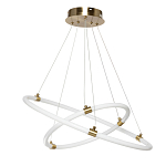 Люстра подвесная с двумя пересекающимися белыми светодиоидными кольцами Luke Lampco Tracer Lamp варинант исполнения - 2 | Loft Concept в Липецке