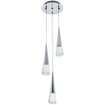 Подвесной светильник капли Acrylic Droplet Trio Chrome Hanging Lamp варинант исполнения - 2 | Loft Concept в Липецке