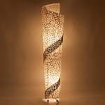 Торшер из перламутра на металлическом каркасе Indonesian Spiral 2 варинант исполнения - 4 | Loft Concept в Липецке