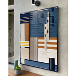 Панно из шнура Синяя геометрическая абстракция wall panel line Blue варинант исполнения - 2 | Loft Concept в Липецке