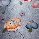 Обои ручная роспись Falling Flowers Standard colourway on Flash metallic silk варинант исполнения - 2 | Loft Concept в Липецке