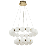 Многоярусная кольцевая люстра с плафонами шары Rings Suspension Light Chandelier варинант исполнения - 2 | Loft Concept в Липецке